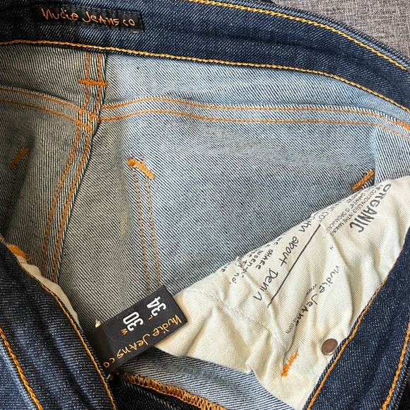 Nudie Skinny Lin Tight Stretch Jeans - Men's Size 30*34 - Blue - Picture 3 of 9